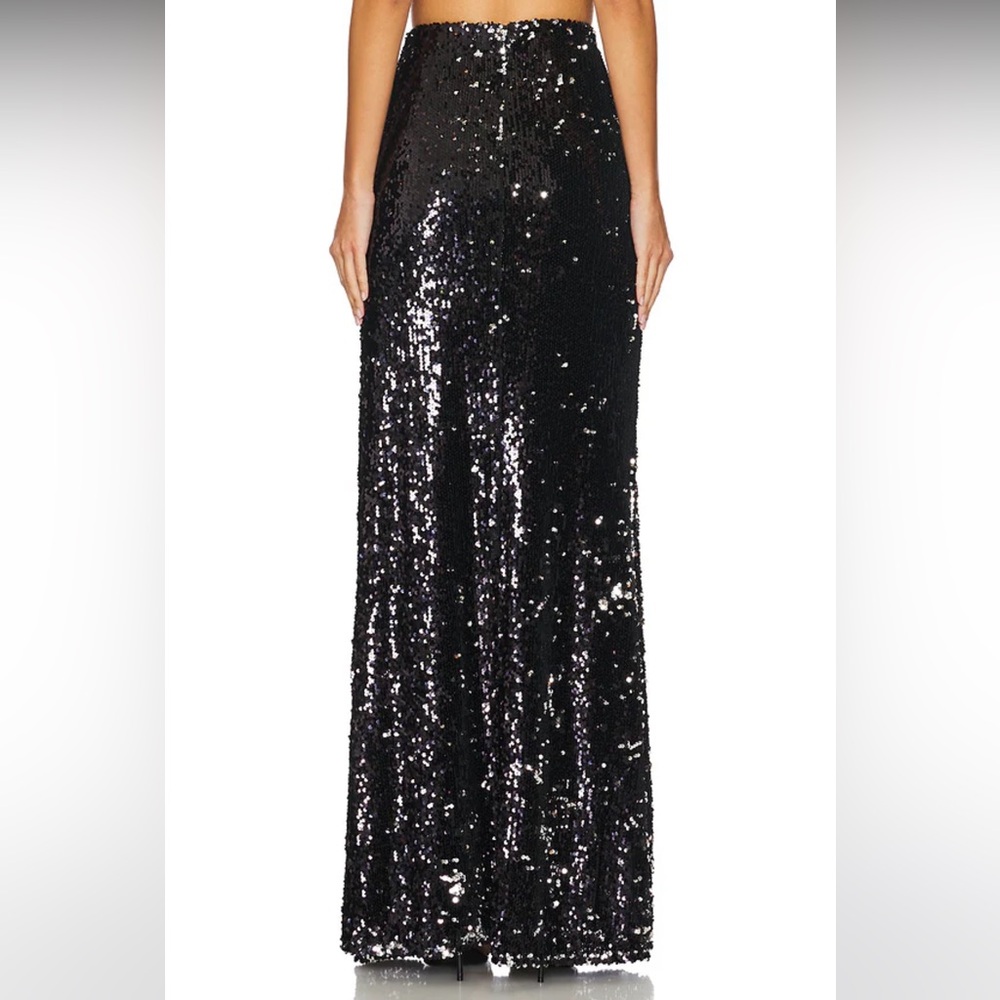 NWOT L'AGENCE Fully Sequined Maxi Skirt In Cloud Blue - Picture 14 of 16